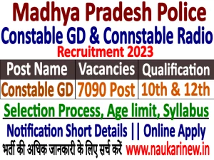 MPSEB Constable GD 2023 Online Apply