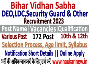 Bihar Vidhan Sabha 2023 Online Form