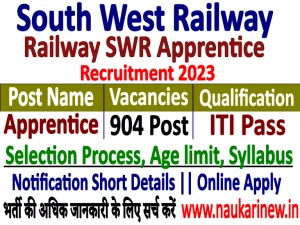 South West Railway Trade Apprentice 2023