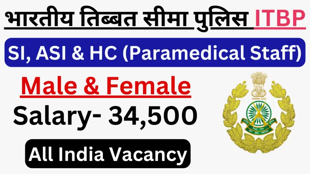 ITBP Paramedical Staff Notice 2024