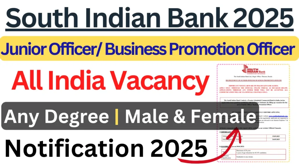 SIB Junior Officer Notification 2025