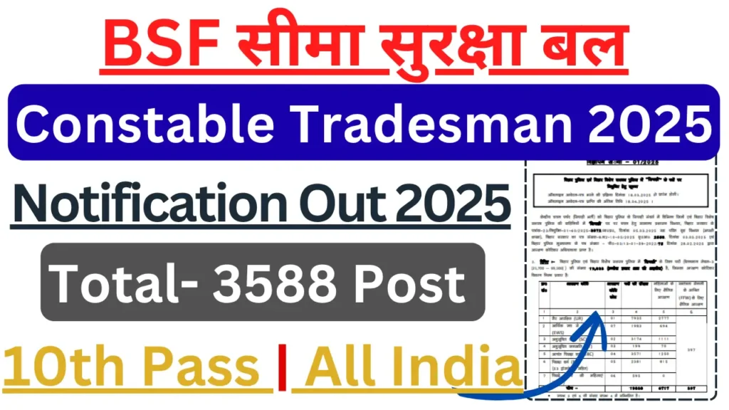 BSF Constable Tradesman 2025