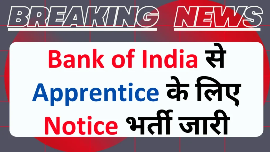 Bank of India Apprentice 2025
