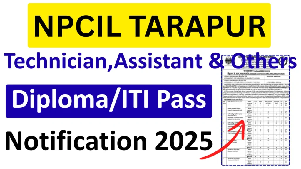 NPCIL Tarapur Various Post 2025